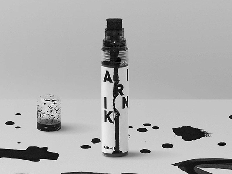 Tinta para canetas feita a partir de partículas do ar poluído