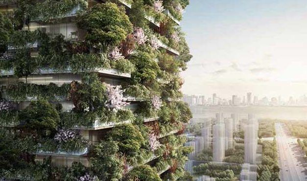 Arquiteto projeta torres cobertas de plantas na China