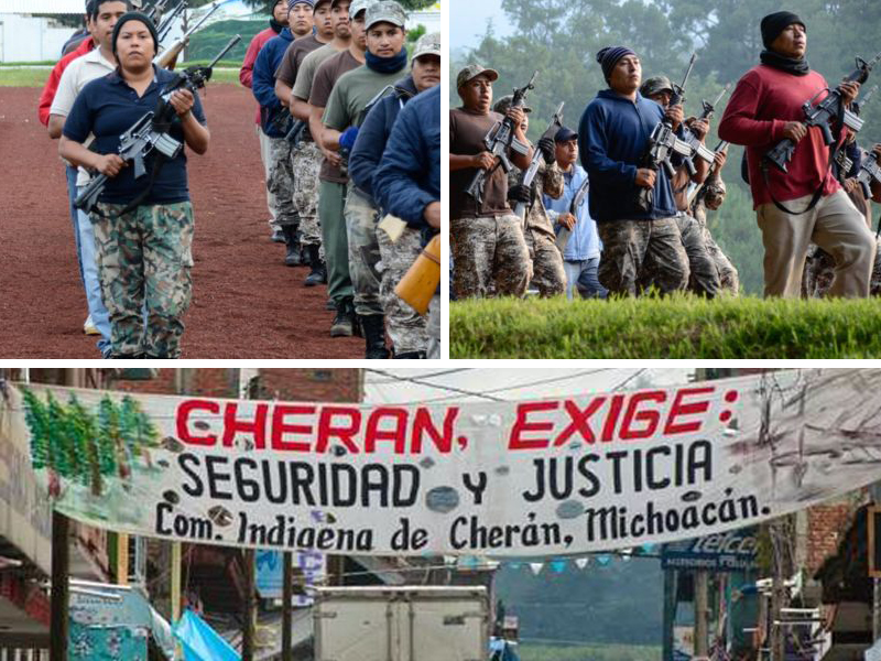 A Ronda Comunitária: milícia local composta por homens e mulheres de Cherán. 
