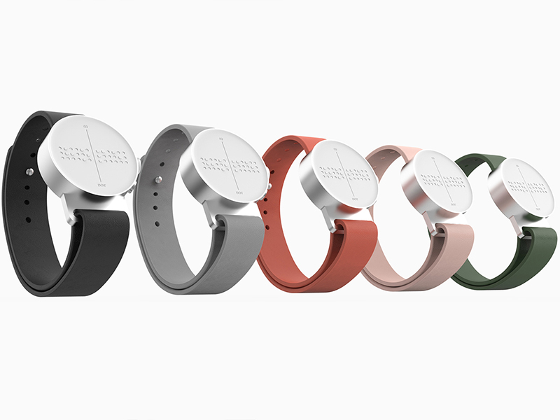 O smartwatch em braile desenvolvido pela startup Dot in Corp.