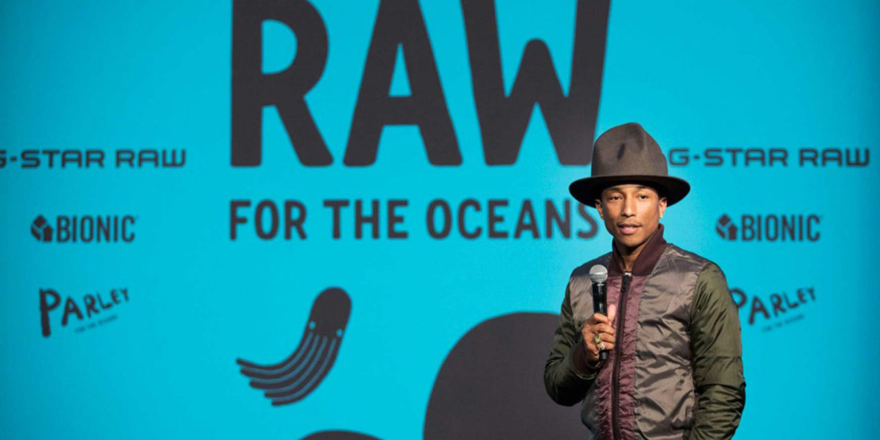 Pharrell Williams incentiva roupas feitas com plásticos retirados do mar