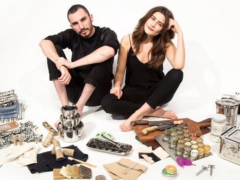 Daniel Silverstein e Laura Singer, os idealizadores da loja "lixo-zero" Package Free. 