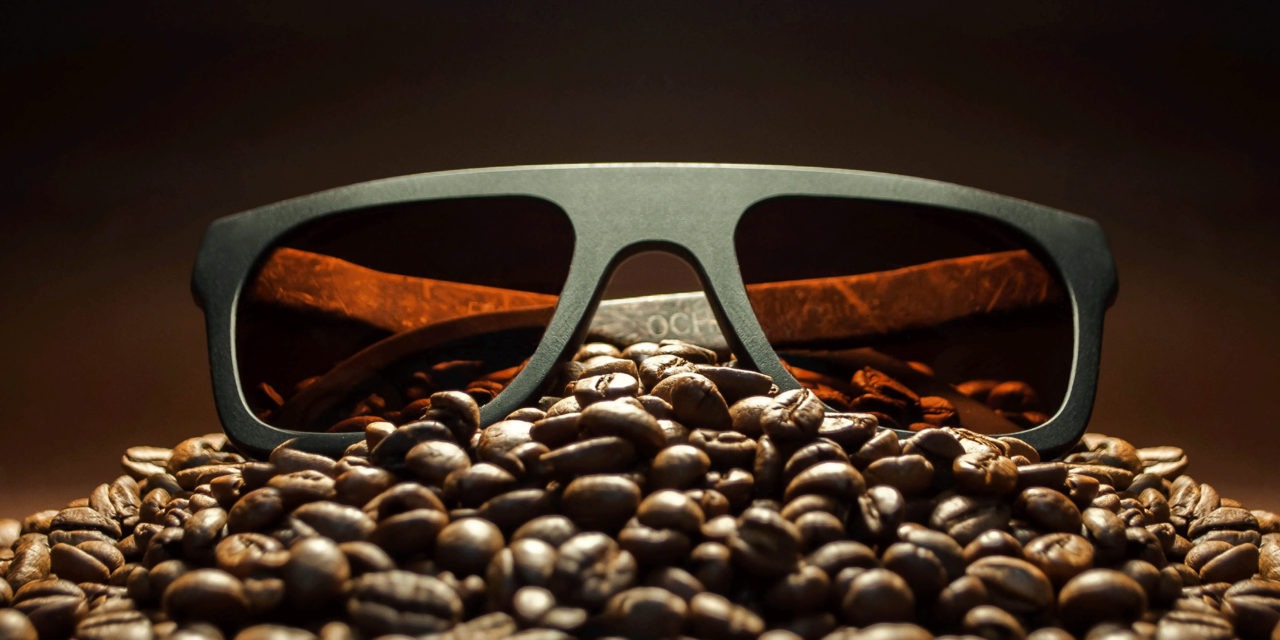 Óculos de sol feitos com café e biodegradáveis