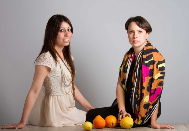 Adriana Santanocito e Enrica Arena, criadoras da Orange Fiber. Foto Divulgação