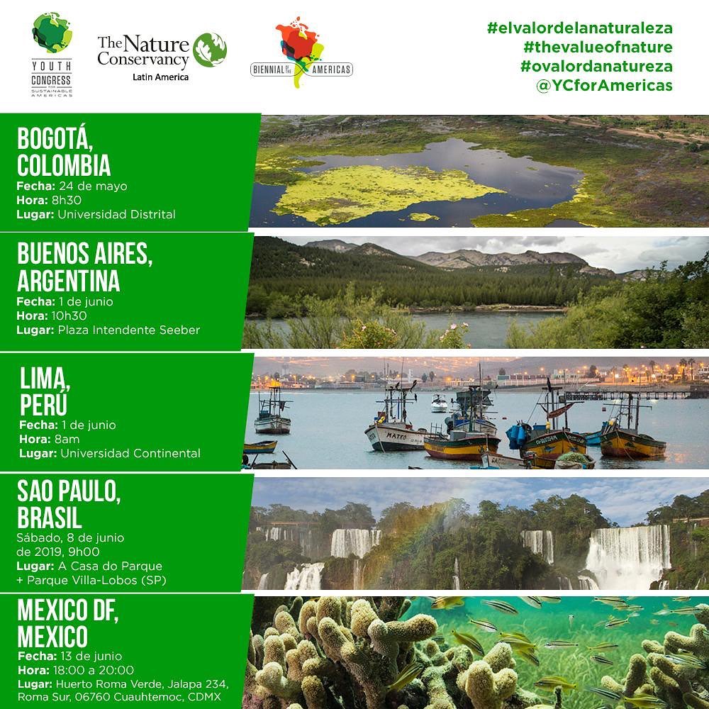 convite para o lançamento da campanha O valor da Natureza nos 5 países americanos