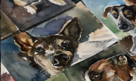 Artista transforma aquarelas em ração para ajudar animais abandonados